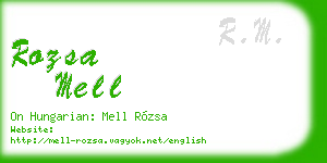 rozsa mell business card